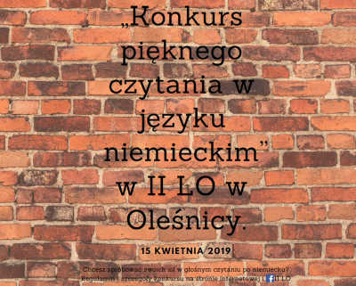 konkurs pieknego czytania niem 2019